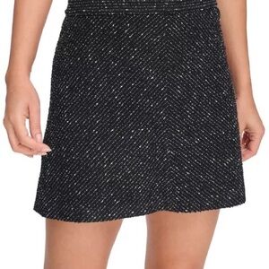 DKNY KNIT TWEED A-LINE SKIRT
